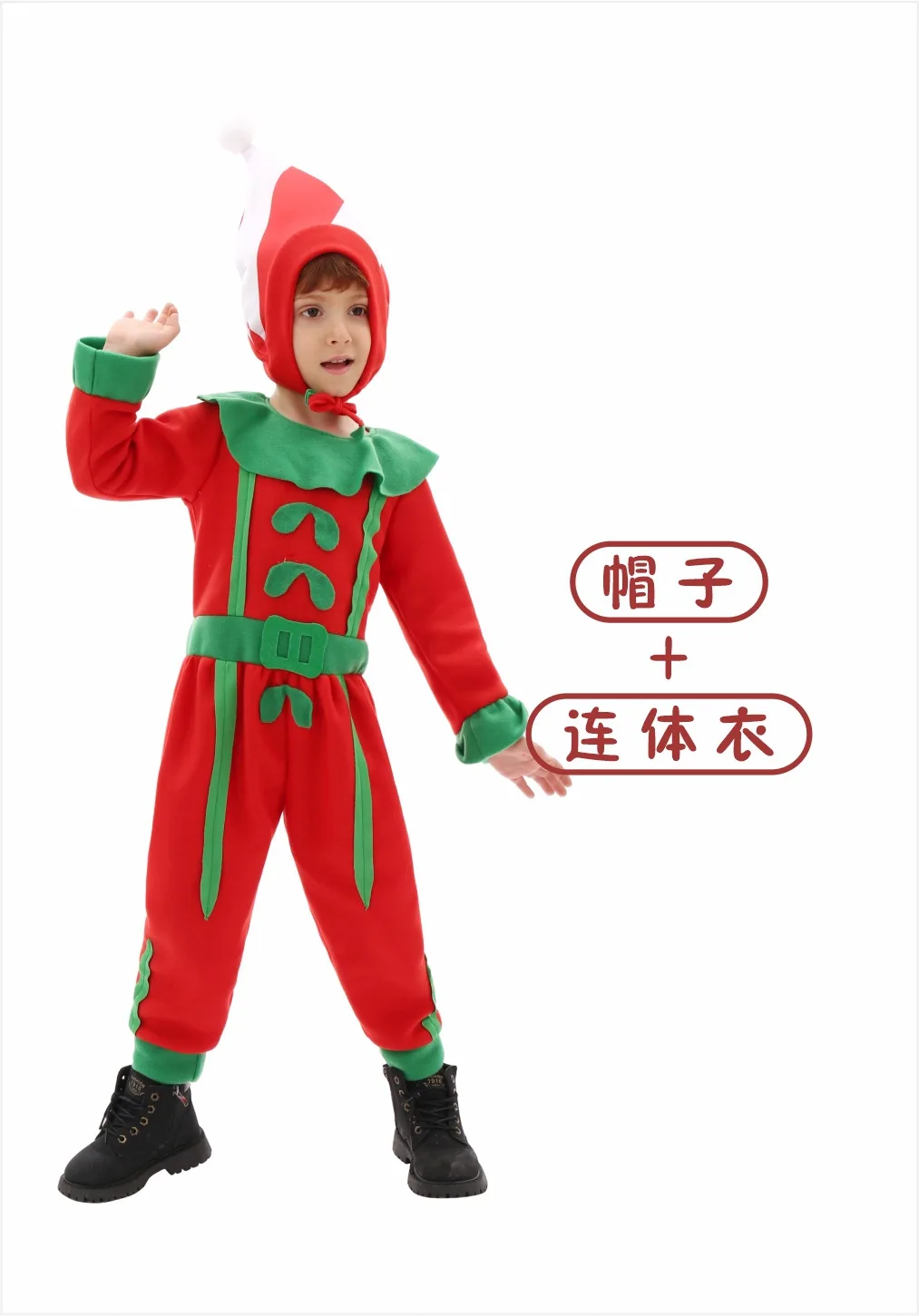 Elf Costume Christmas - クリスマスコスプレ衣装 子供用パフォーマンス衣装 クリスマスエルフコスチュームセット パーティー＆ホリデー衣装 パフォーマンス衣装