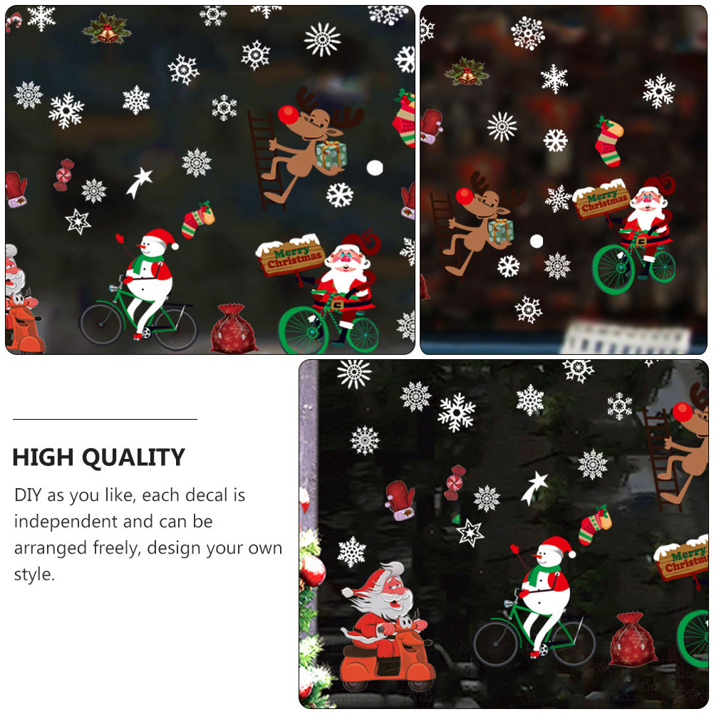 ウィンドウウィンターステッカーシーン ホリデーデコレーション - Snowflake Window Decal のレビューと価格