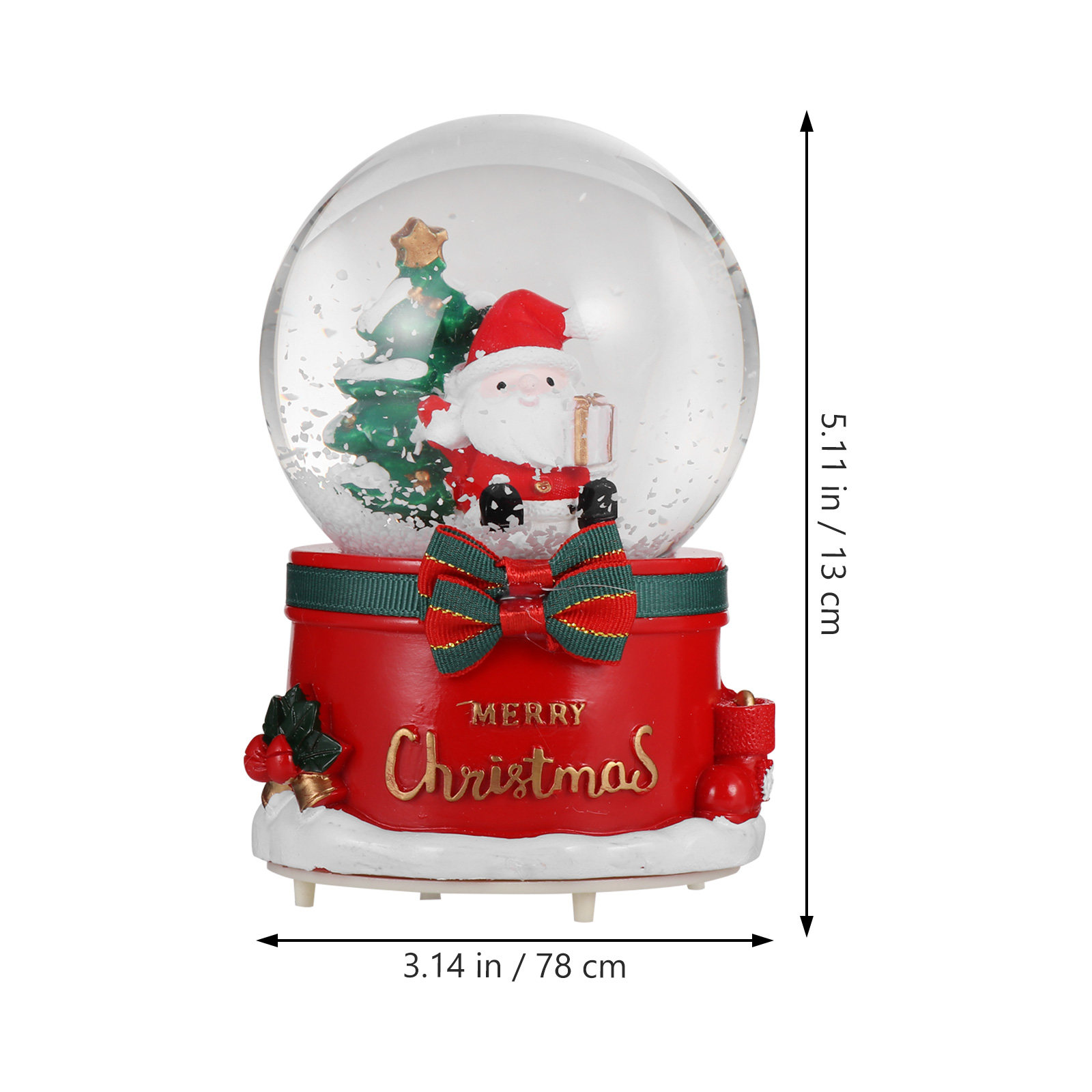 クリスマスサンタクロースクリスタルボールオルゴールスノードー - Snow Globe Musical のレビューと価格