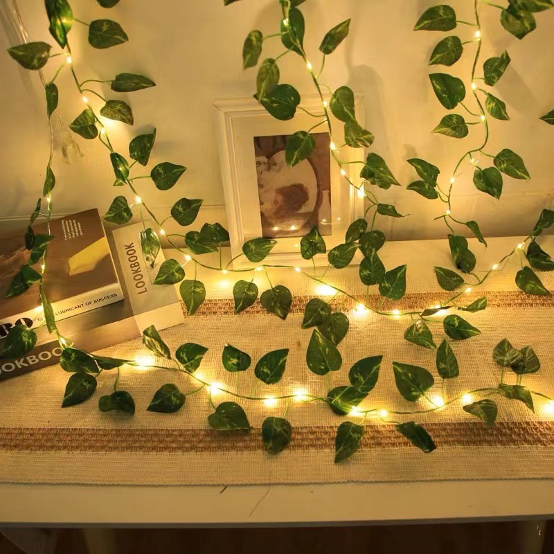 人工つる花フェアリーライト家の装飾フラワーグリーンリーフスト - Christmas Tree Artificial のレビューと価格