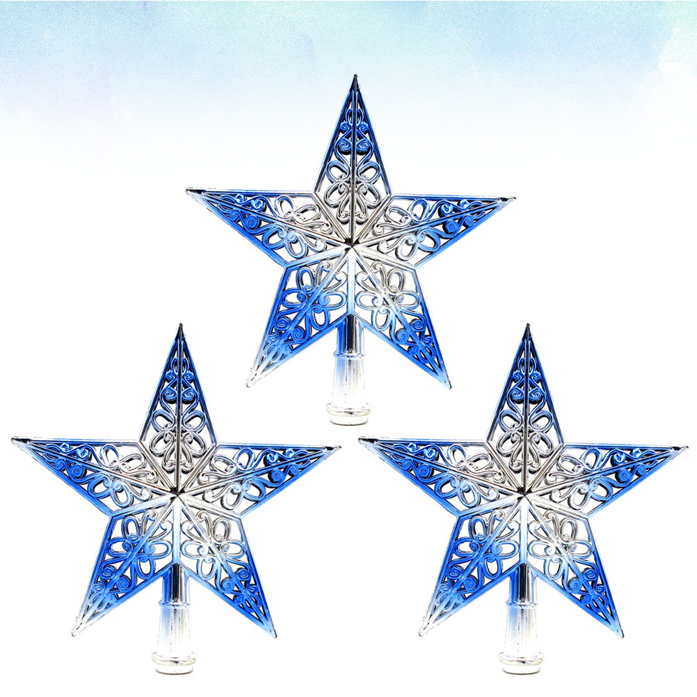 3個入り 20cm 中空スター クリスマスツリートッパー 高 - Star Tree Topper のレビューと価格