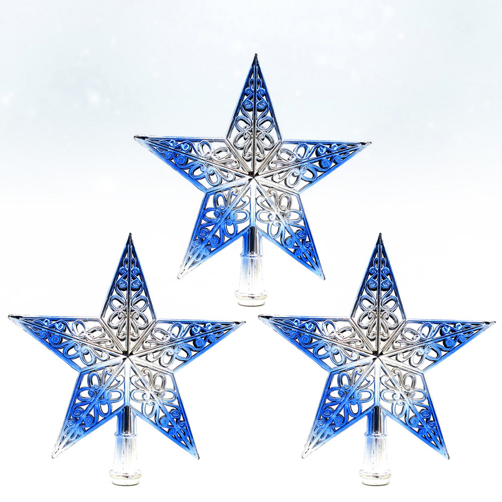 3個入り 20cm 中空スター クリスマスツリートッパー 高 - Star Tree Topper のレビューと価格