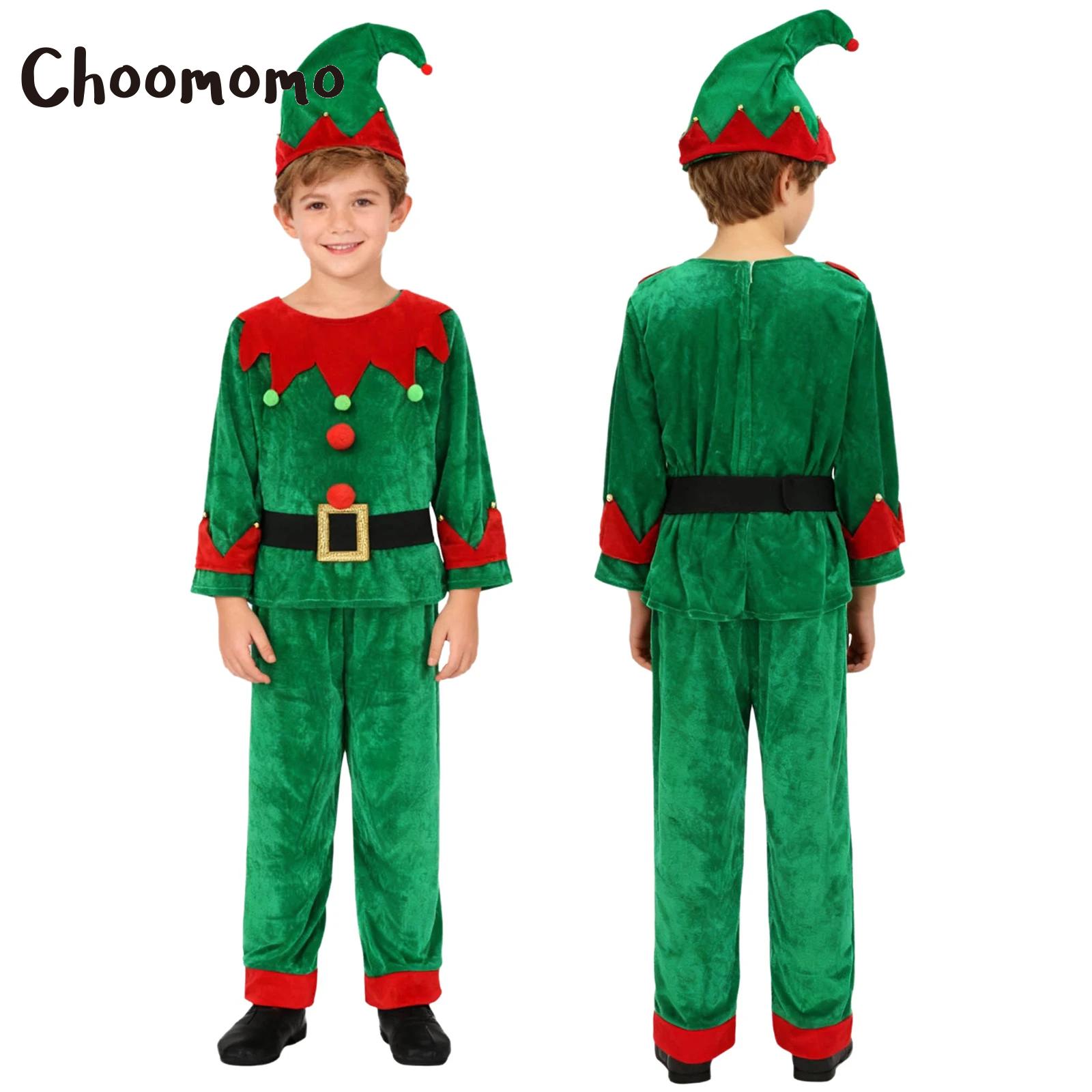 男の子用クリスマスエルフコスチューム、クリスマスサンタクロー - Elf Costume Christmas のレビューと価格