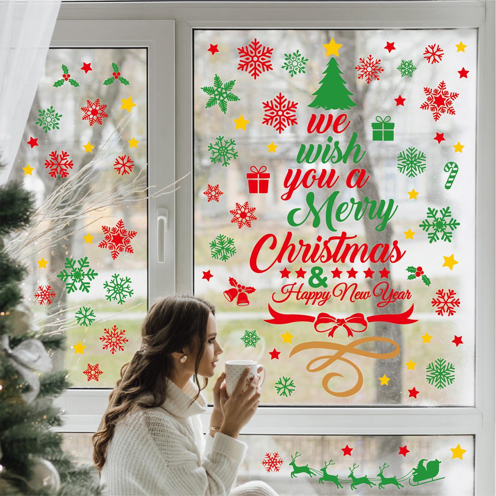 3 ピース クリスマス ウォール ステッカー ウィンドウ ス - Snowflake Window Decal のレビューと価格