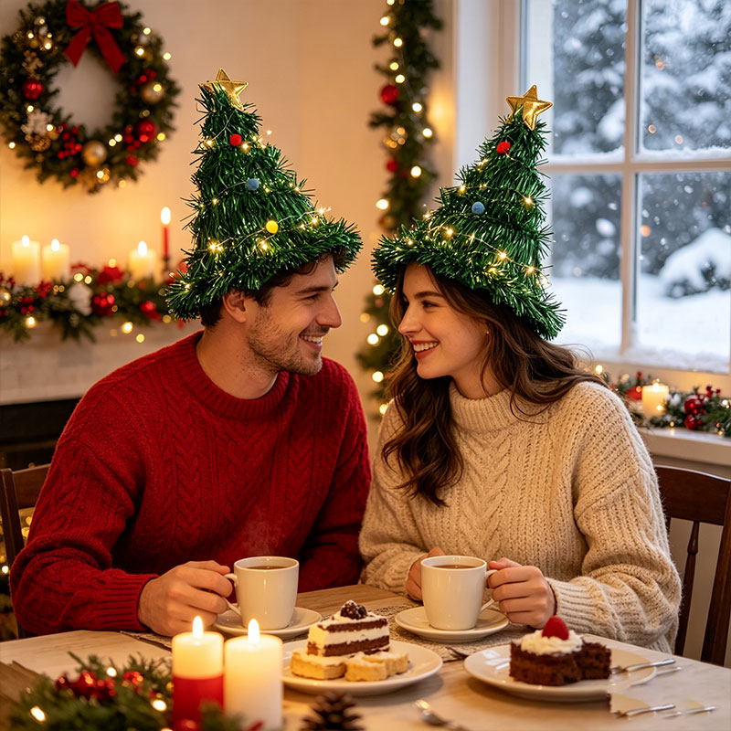 折りたたみ式グリーンティンセルミニクリスマスツリー、温白色L - Star Tree Topper のレビューと価格