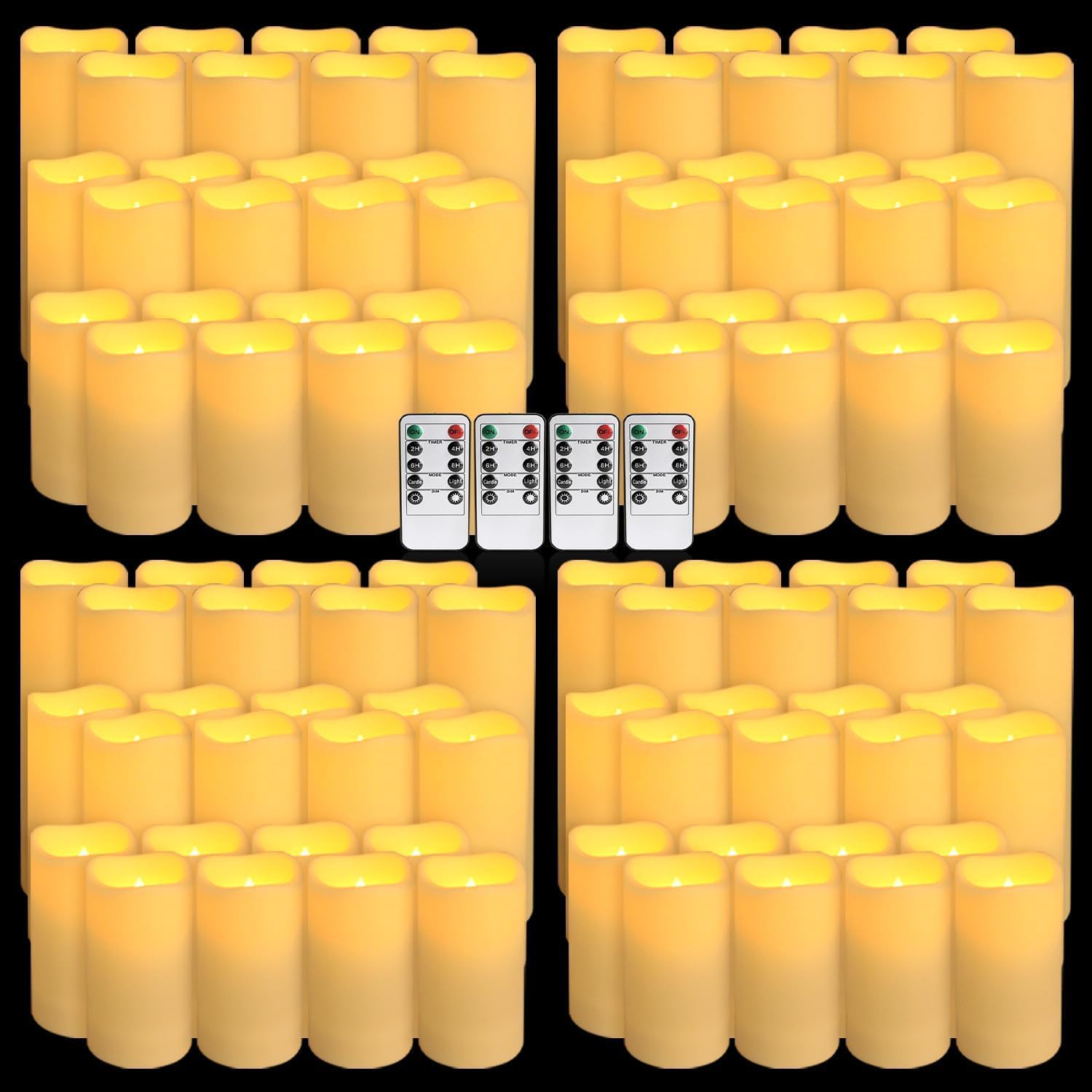 96個セットの防水屋外用無火キャンドル、LEDキャンドル（リ - Holiday Candle Set のレビューと価格